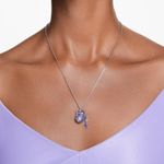 Colgante-Alice-in-Wonderland-Tetera-Morado-Recubrimiento-en-rodio