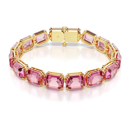 Pulsera Millenia, Talla octogonal, Rosa, Recubrimiento tono oro