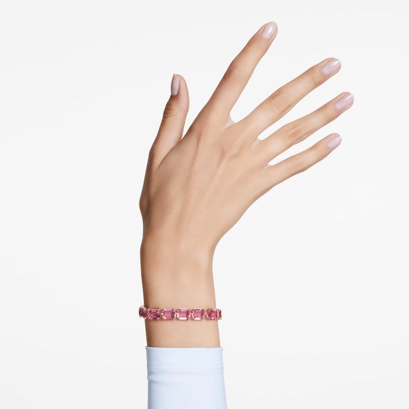 Pulsera-Millenia-Talla-octogonal-Rosa-Recubrimiento-tono-oro