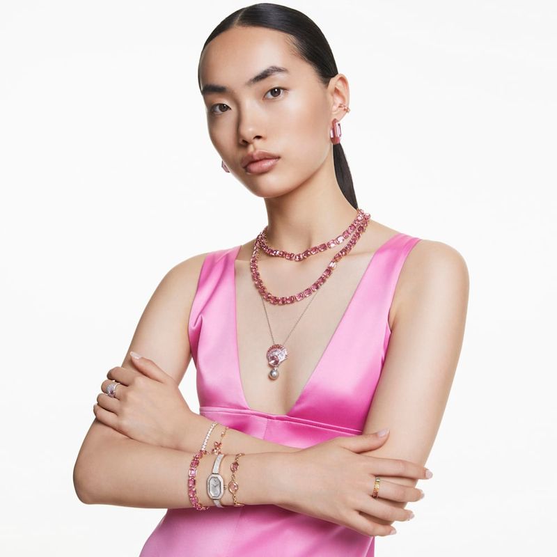 Pulsera-Millenia-Talla-octogonal-Rosa-Recubrimiento-tono-oro