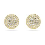 Pendientes-de-boton-Meteora-Blancos-Baño-tono-oro