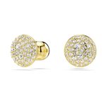 Pendientes-de-boton-Meteora-Blancos-Baño-tono-oro
