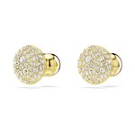 Pendientes-de-boton-Meteora-Blancos-Baño-tono-oro