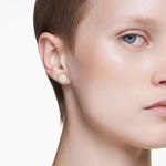 Pendientes-de-boton-Meteora-Blancos-Baño-tono-oro