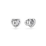 Pendientes-de-boton-Hyperbola-Corazon-Azules-Recubrimiento-en-rodio