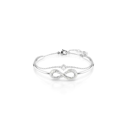 Brazalete Hyperbola, Símbolo del infinito, Blanco, Recubrimiento en rodio