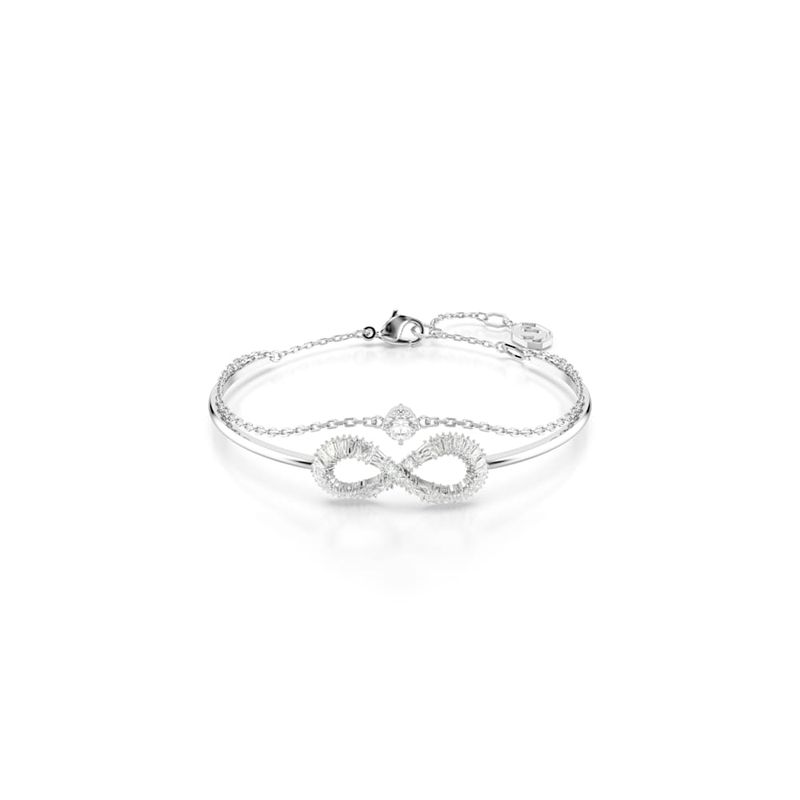 Brazalete-Hyperbola-Simbolo-del-infinito-Blanco-Recubrimiento-en-rodio