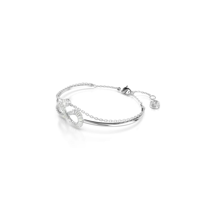 Brazalete-Hyperbola-Simbolo-del-infinito-Blanco-Recubrimiento-en-rodio
