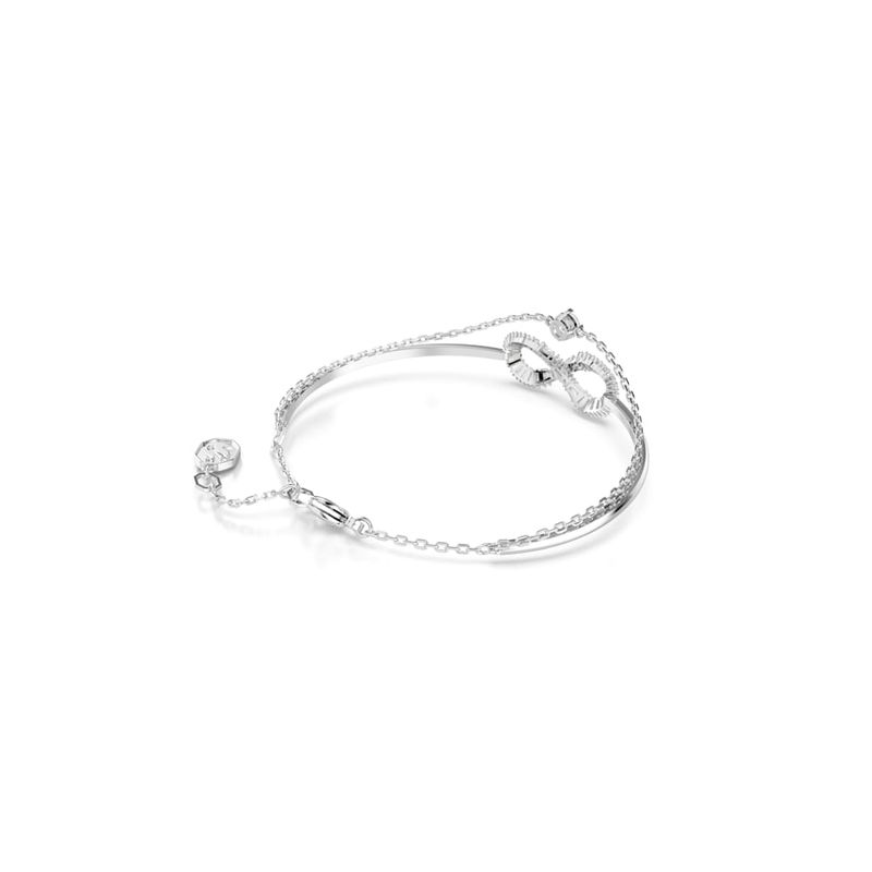 Brazalete-Hyperbola-Simbolo-del-infinito-Blanco-Recubrimiento-en-rodio
