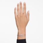 Brazalete-Hyperbola-Simbolo-del-infinito-Blanco-Recubrimiento-en-rodio