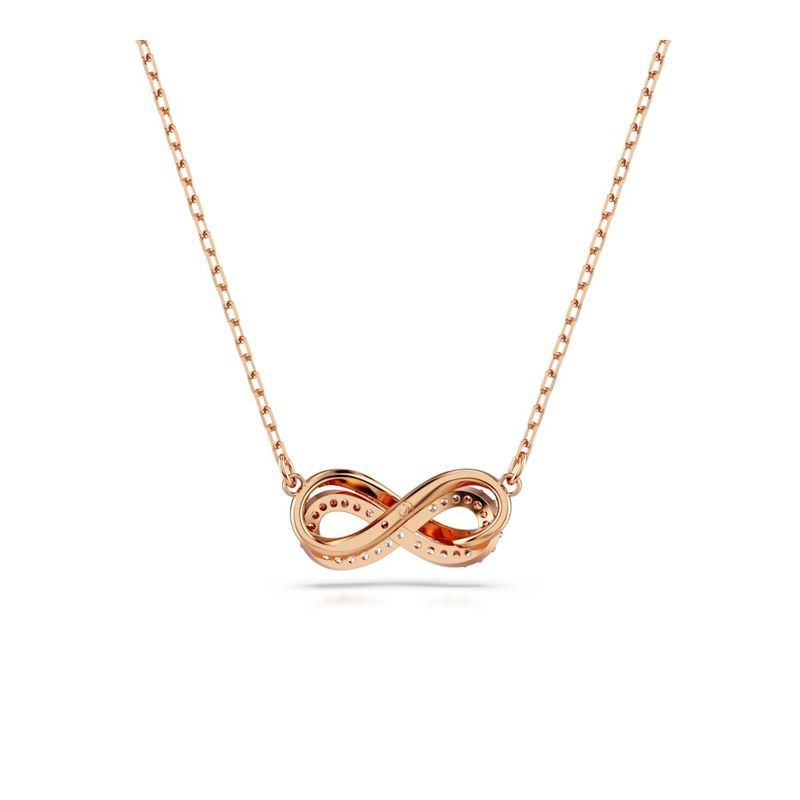 Colgante-Hyperbola-Pave-Simbolo-del-infinito-Blanco-Baño-tono-oro-rosa