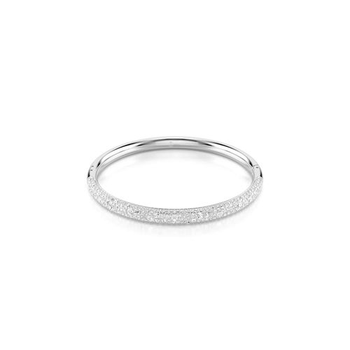 Brazalete Meteora, Pavé nieve, Blanco, Recubrimiento en rodio