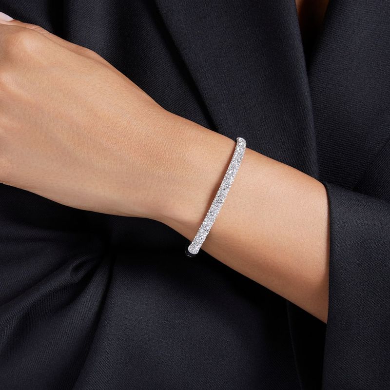 Brazalete-Meteora-Pave-nieve-Blanco-Recubrimiento-en-rodio