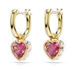 Pendientes-Stilla-Corazon-Rojos-Baño-tono-oro