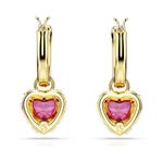 Pendientes-Stilla-Corazon-Rojos-Baño-tono-oro