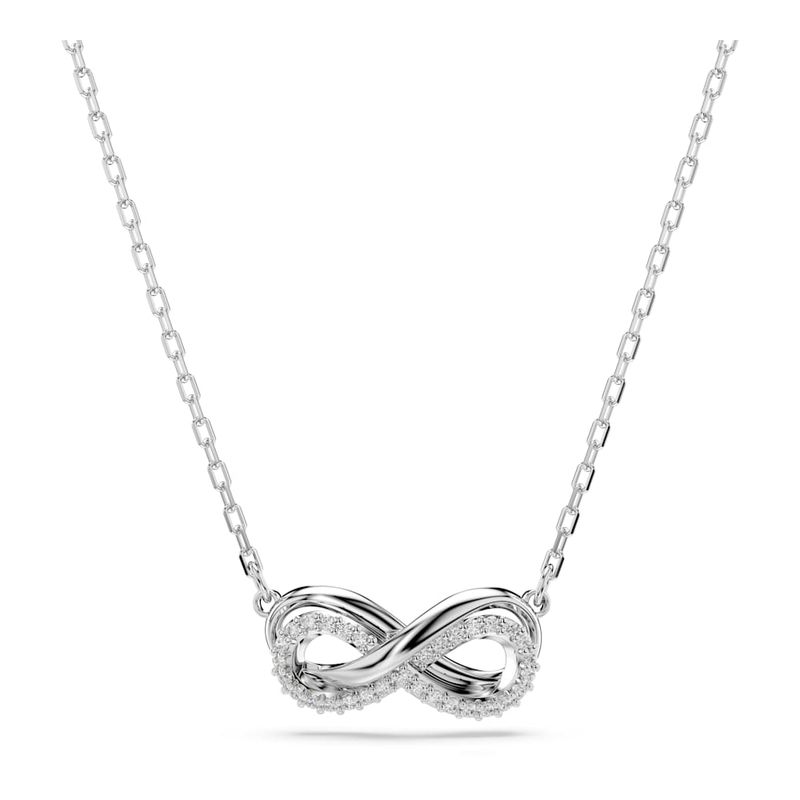 Colgante-Hyperbola-Pave-Simbolo-del-infinito-Blanco-Recubrimiento-en-rodio