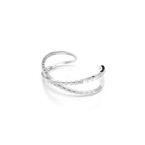 Brazalete Hyperbola, Símbolo del infinito, Blanco, Recubrimiento en rodio