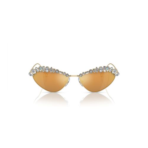 Gafas de sol, Arte, Forma de ojo de gato, SK7009, Tono dorado
