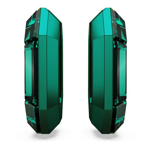 Pendientes de aro Lucent, Forma octagonal, Pequeños, Verdes