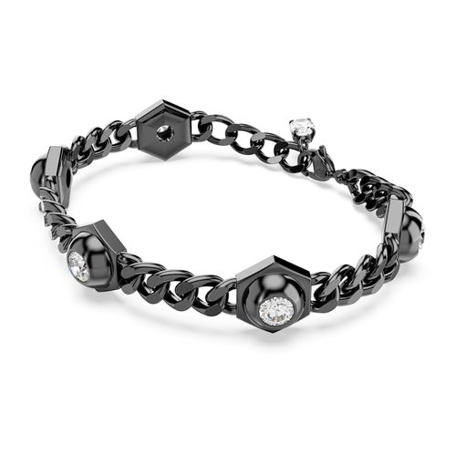 Pulsera Numina, Talla redonda, Blanca, Recubrimiento en rutenio
