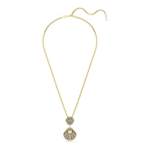Collar Idyllia, Tallas mixtas, Concha de mar, Blanco, Recubrimiento tono oro