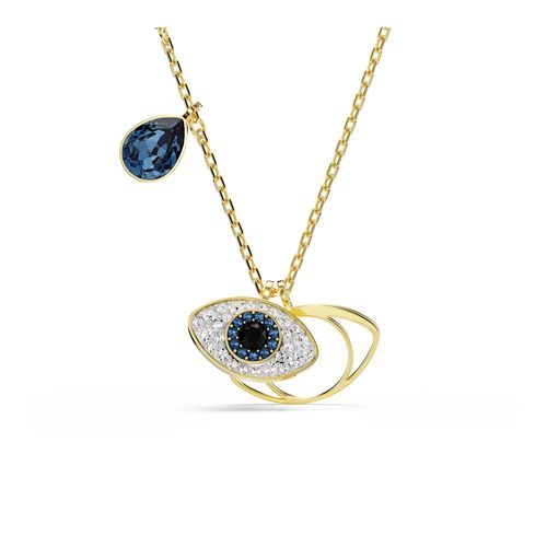 Colgante Symbolica, Ojo turco, Azul, Recubrimiento tono oro