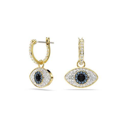 Pendientes Symbolica, Ojo turco, Azules, Recubrimiento tono oro