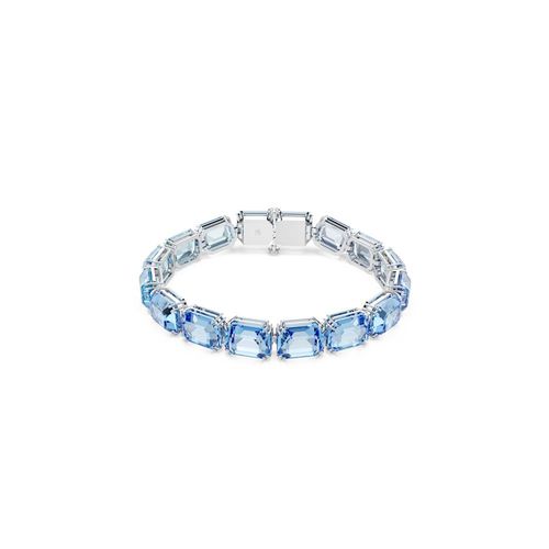 Pulsera Millenia, Talla octogonal, Degradado de color, Azul, Recubrimiento en rodio