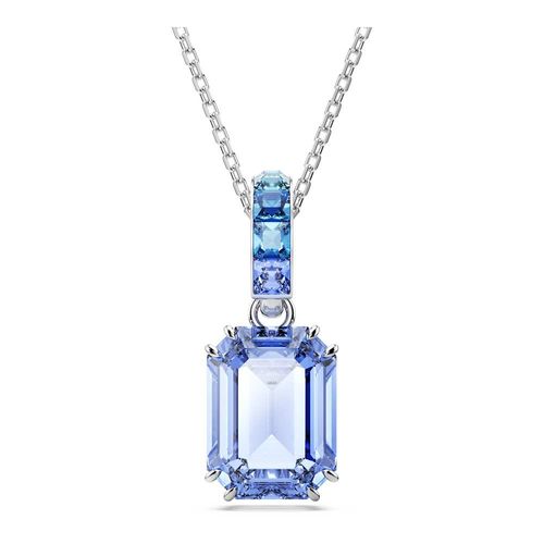 Colgante Millenia, Talla octogonal, Azul, Baño de rodio