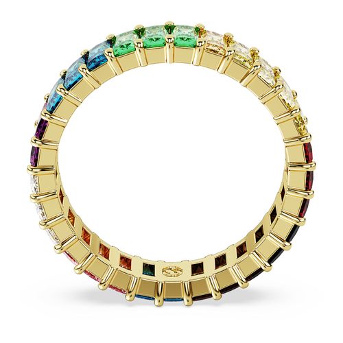 Anillo Matrix, Talla baguette, Multicolor, Recubrimiento tono oro