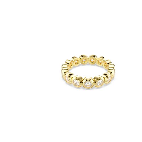 Anillo Imber, Talla redonda, Blanco, Acabado en tono oro