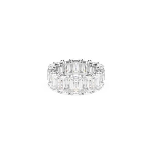 Anillo Matrix Vittore, Talla baguette, Blanco, Baño de rodio