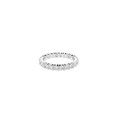 Anillo Matrix Vittore, Talla redonda, Blanco, Acabado en tono plateado