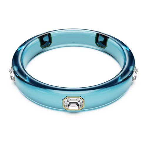 Brazalete Dulcis, Talla octogonal, Azul, Baño tono oro