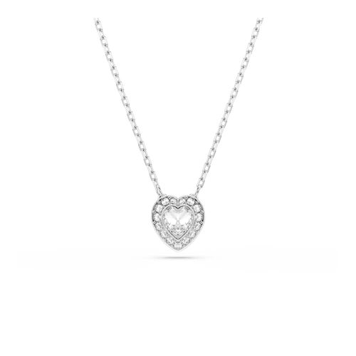Colgante Ariana Grande x Swarovski, Tallas mixtas, Corazón, Blanco, Baño de rodio