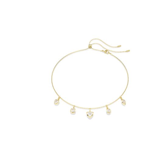 Collar Imber, Tallas mixtas, Blanco, Baño tono oro