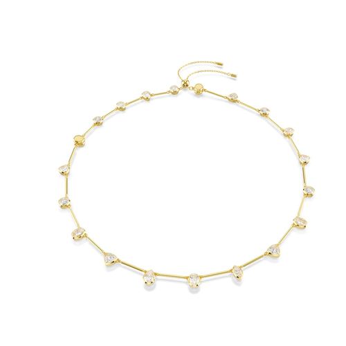 Collar Tennis Imber, Tallas mixtas, Blanco, Baño tono oro