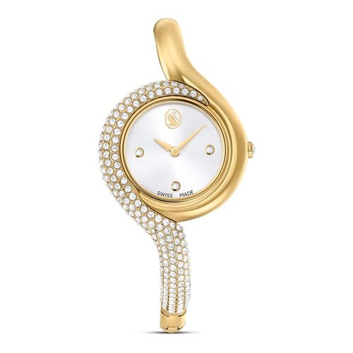 Reloj Dextera Asymmetric, Fabricado en Suiza, Brazalete de metal, Tono dorado, Acabado tono oro
