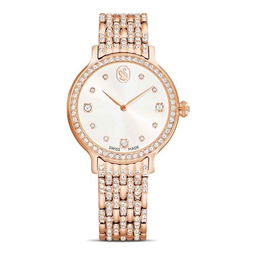 Reloj Imber, Fabricado en Suiza, Brazalete de metal, Tono oro rosa, Acabado tono oro rosa