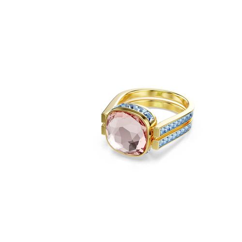 Anillo Chroma, Talla cojin, Multicolor, Baño tono oro