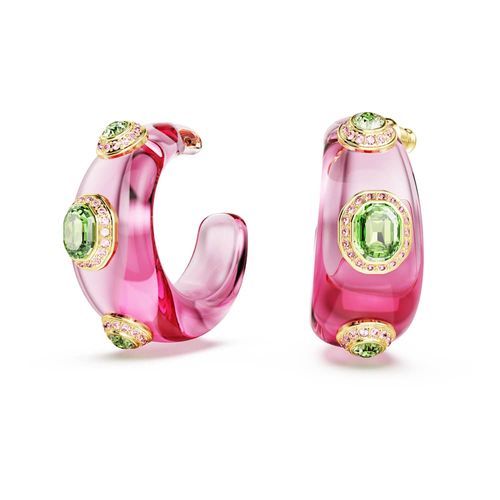 Pendientes de aro Dulcis, Tallas mixtas, Multicolores, Baño tono oro