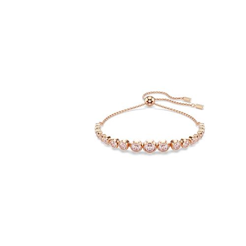 Pulsera Tennis Imber, Tallas redondas combinadas, Rosa, Baño tono oro rosa SWA5718204