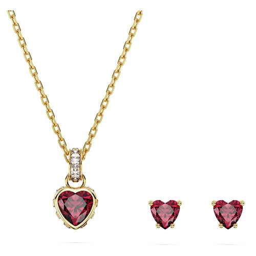 Conjunto Chroma, Corazón, Rojo, Baño tono oro