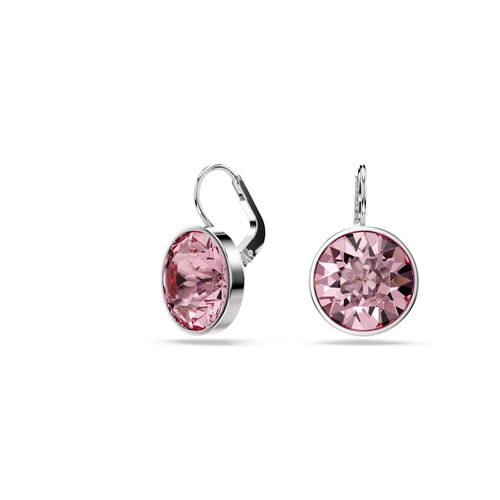 Pendientes Bella, Talla redonda, Rosas, Baño de rodio