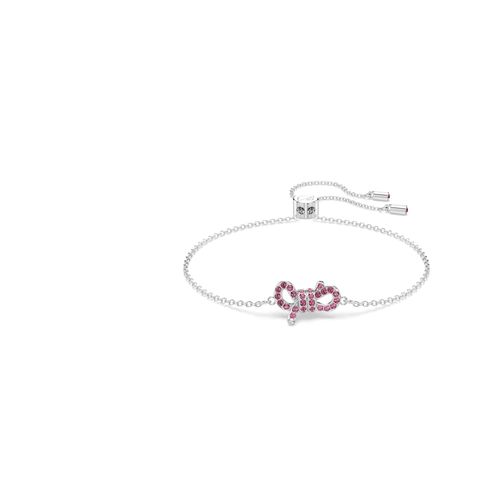 Pulsera Lifelong Bow, Lazo, Rosa, Baño de rodio