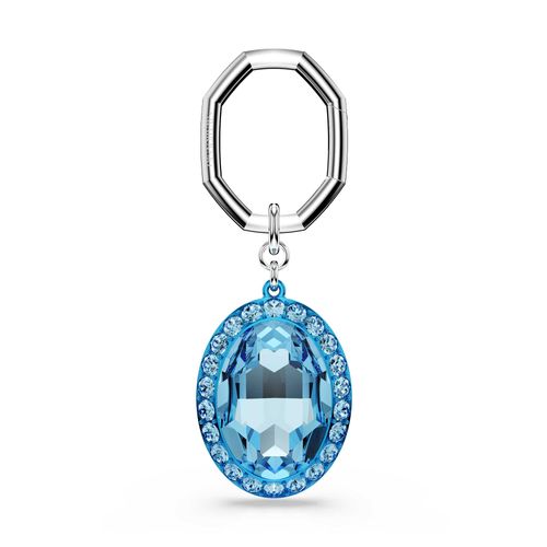 Llavero, Talla ovalada, Azul, Combinación de acabados metálicos SWA5666644