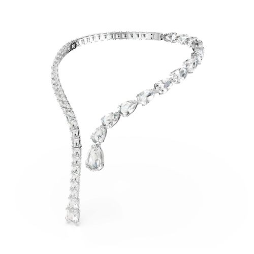 Collar abierto Matrix, Tallas mixtas, Blanco, Recubrimiento en rodio