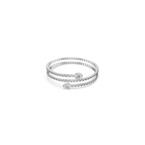 Brazalete Twisty, Talla pera, Blanco, Combinación de acabados metálicos