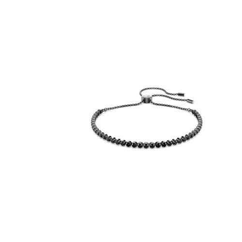 Pulsera Tennis Matrix, Tallas redondas combinadas, Negra, Baño de rutenio