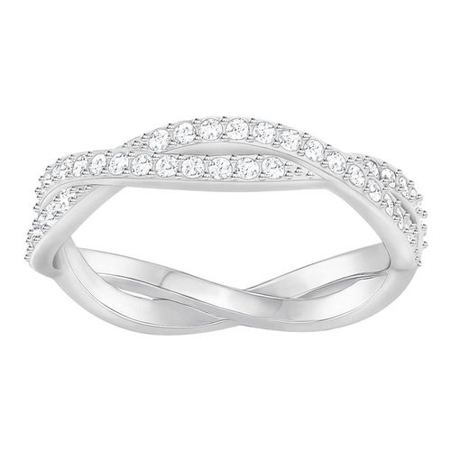 Anillo Infinity, Talla redonda, Blanco, Baño de rodio